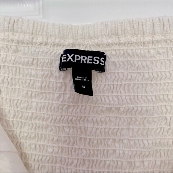 Express Linen Ruffle Dress - Picture 3 of 3